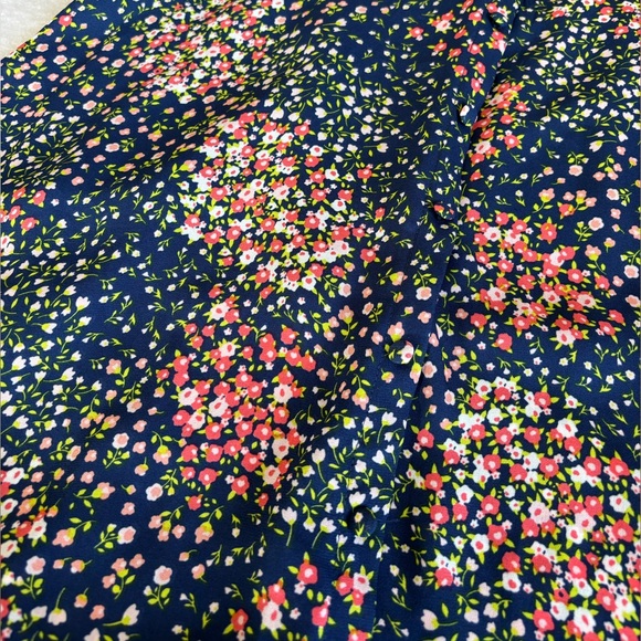 Lulus Austyn Navy Blue Floral Print Tie Sleeve Midi Dress • Size XS - Picture 3 of 14